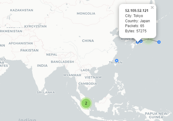 【Wireshark】GeoIP機能によるパケットIPアドレスの地理情報表示